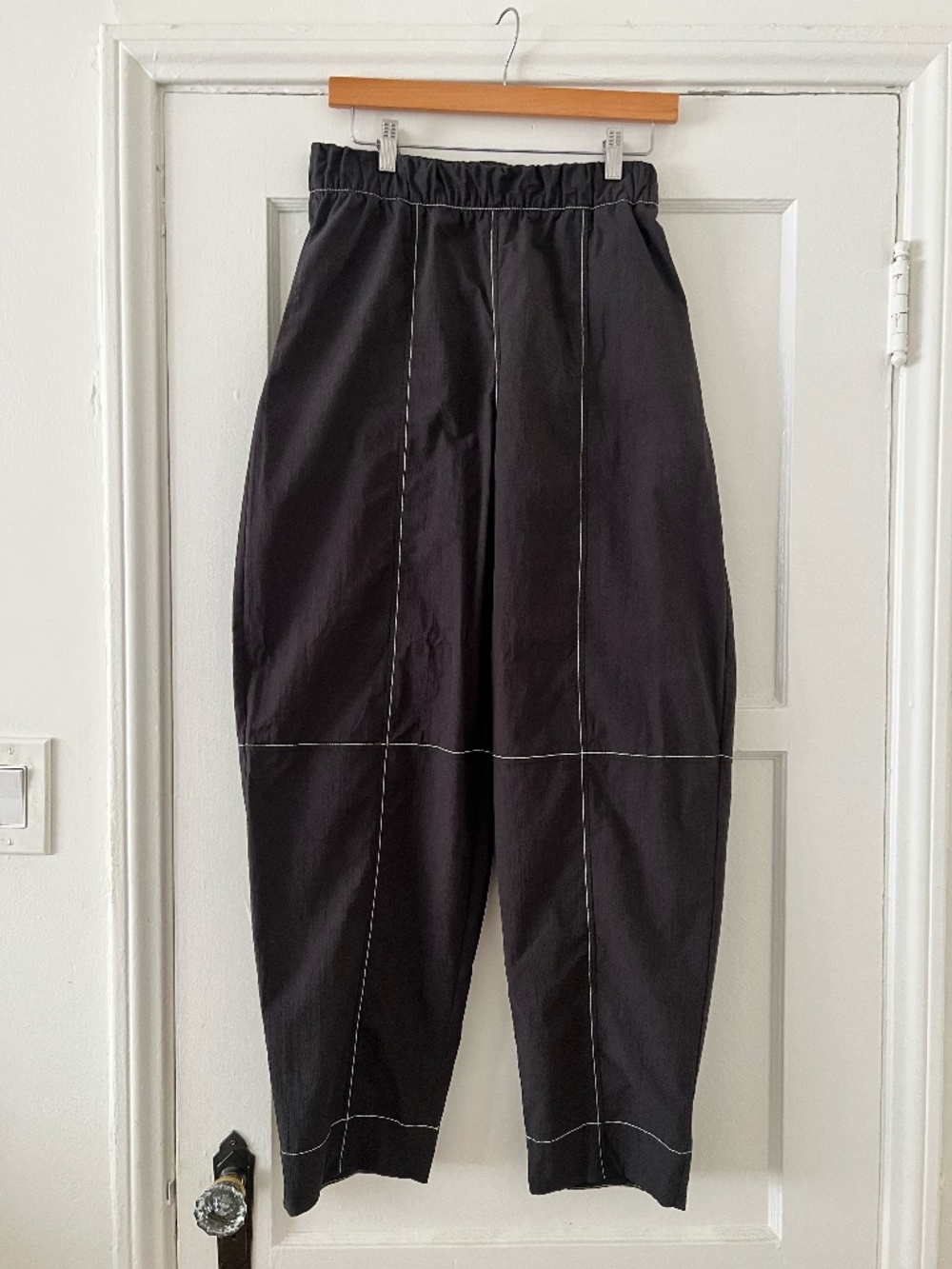 GANNI Black Elasticated Curve Trousers